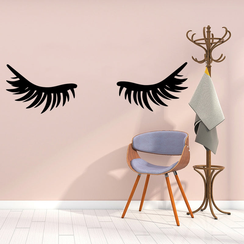 Creative eyelash beauty salon Wall Art Decal Decoration Fashion Sticker For Kids Rooms Home Decor Mural Custom vinilo pared