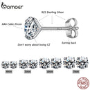 bamoer HEISSER VERKAUF Grundlegende Hochzeits-Bolzen-Ohrringe festes Silber 925 klarer Zirkonia-Frauen-Aussage-Ohrringe BSE166