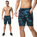 Herren-Shorts Fitness-Shorts Laufsport Herren-Fitness-Shorts Camouflage Sport-Shorts mit Reißverschlusstasche