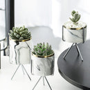 Nordic Keramik Eisen Kunst Vase Marmor Muster Rose Gold Silber Tischplatte grün Blumentopf Home Office Vasen dekorativ