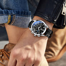 OLEVS Watch Multifunctional Sports Three Eyes Six Needles Chronograph Waterproof Luminous Men&