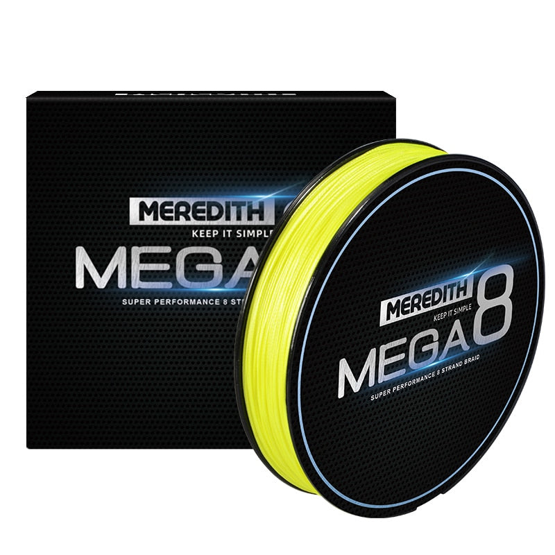 MEREDITH Brand MEGA 8X Fishing Line 300M 8 Strands Braided Fishing Line Multifilament PE Line for Carp Fishing Wire