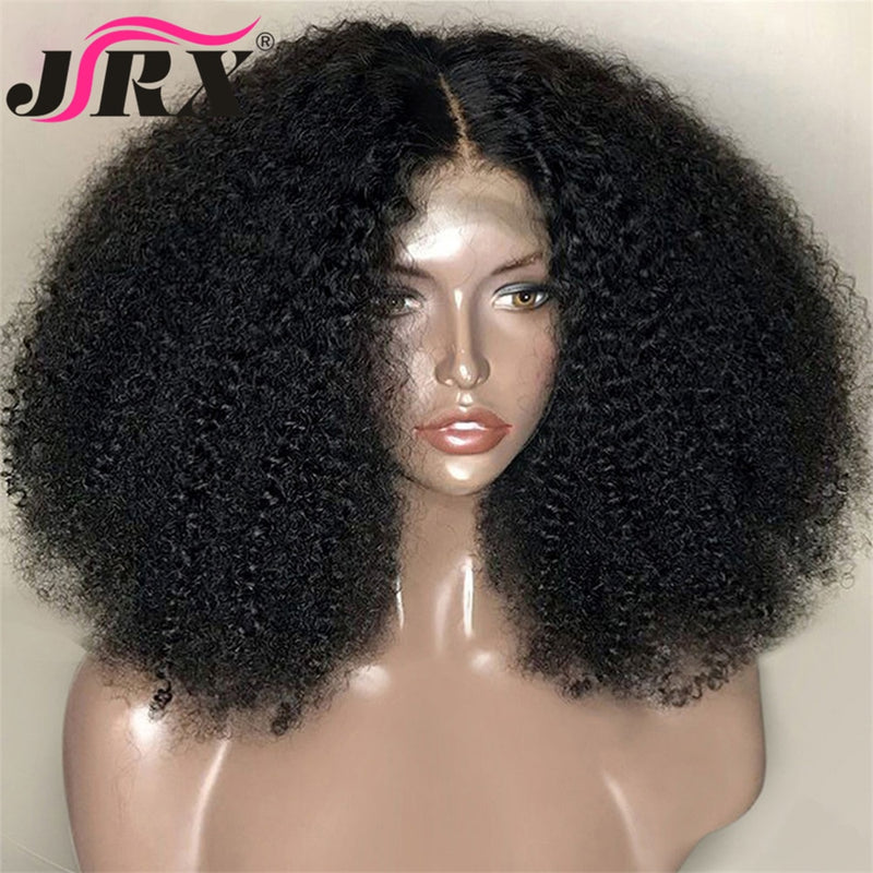 Afro Kinky Curly Lace Front Echthaarperücken für Frauen Vorgezupfte Brasilianische Kinky Curly Lace Closure Perücken 180 Dichte Remy Hair