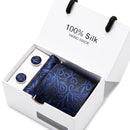 Joy Alice Hochzeit Männer Krawatten Geschenkbox Verpackung Männer Marke Luxus Krawatte Einstecktuch Seidenkrawatte Set Manschettenknöpfe Taschentuch