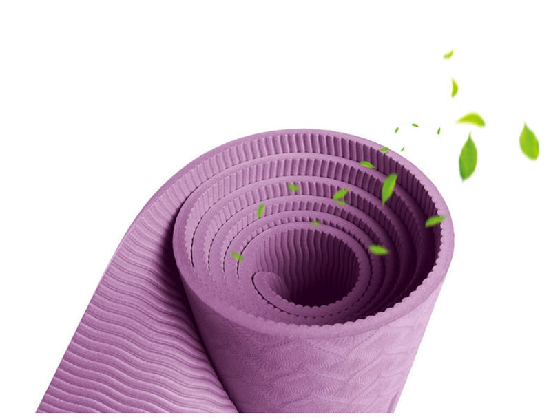 Alfombrilla de Yoga TPE de 6MM de densidad, almohadilla de ejercicio, antideslizante, plegable, para gimnasio, Fitness, Pilates, suministros, alfombrilla antideslizante para jugar en el suelo