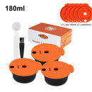 ICafilas180/60ml Refillable Espresso Coffee Maker Capsules for BOSCH Machine Tassimo Reusable Filter Coffee Pod Eco-Friendly