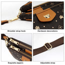 FOXER Women 3 in 1 Set Luxury Signature Printing Crossbody Bag with Coin Purse PVC Leather Monogram Bags Fashion Shoulder Bag