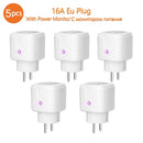 WIFI smart plug 16A EU WiFi Socket  With Timing APP Control,Compatible Alexa Google Home