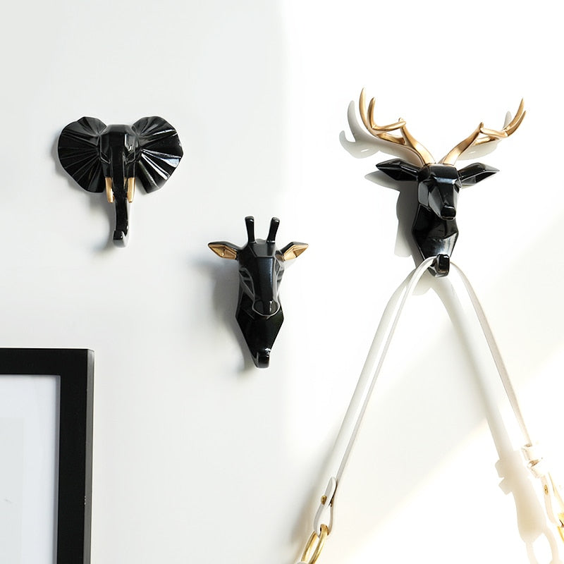 Bonitos animales llave paraguas gancho colgador de pared diseño ganchos decorativos toalla para cocina llavero ganchos de pared decorativos