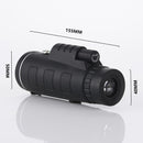 Telescopio Monocular con Zoom de 40X60, telescopio de bolsillo de visión nocturna clara y débil con soporte para teléfono inteligente para binoculares de alcance de Camping