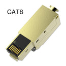 ZoeRax CAT8/CAT7/CAT6A Rj45-Anschlussstecker, werkzeuglos geschirmte RJ45-Enden, Cat8-Feldabschlussstecker – 40 Gbit/s