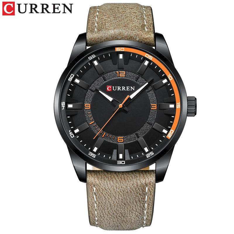 CURREN Top-Marke Mode Uhr für Männer Casual Leder Quarz Writwatches Bunte wasserdichte Uhren Relogio Masculino