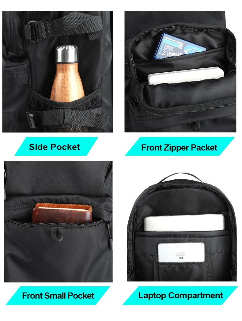 Mochila de viaje personalizada a la moda para hombre, peso ligero, gran espacio, bolsa para ordenador portátil de 15,6 y 17 pulgadas, mochila escolar impermeable para exteriores para adolescentes