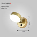 Gold Schwarz Eisen LED Wandleuchten Wohnzimmer Schlafzimmer Bett Innenleuchten Leuchte Wandlamp Schalter Industrieleuchte