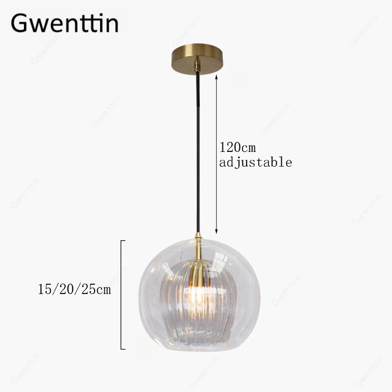 Lámpara colgante Led de cristal nórdico, luces colgantes modernas para cocina, barra, lámpara Industrial, accesorios de iluminación para comedor y sala de estar, decoración del hogar