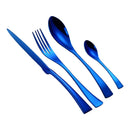 2018 Großhandel 4 Teile / satz Schwarz Besteck Set Box Verpackung Edelstahl Western Messer Besteck Küche Geschirr Geschirr Set