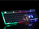 USB-Kabel-Gaming-Tastatur-Maus-Set PC-Regenbogenfarbene LED-beleuchtete hintergrundbeleuchtete Gamer-Gaming-Maus und -Tastatur-Kit Home Office