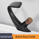 Waschtischarmaturen mattschwarz moderne Badezimmer-Mischbatterie Messing Waschtischarmatur Einhand-Einloch-eleganter Kran 855818
