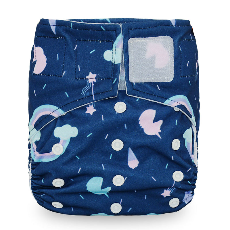 Miababy Hook&amp;Loop OS Taschen-Stoffwindel, mit einer Tasche, wasserdicht und atmungsaktiv, für 3-15 kg Babys