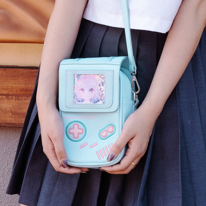 GeekShare Game Girl Bag para mujer Kawaii Light Blue One Shoulder Bags Girl 2022 nueva moda Messenger Bag Super Cute con correa