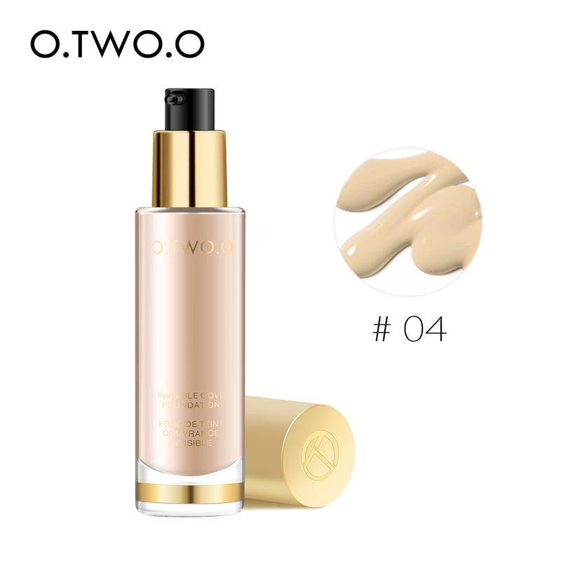 O.TWO.O Liquid Foundation Unsichtbare Vollständige Abdeckung Make-up Concealer Whitening Moisturizer Wasserdichte Make-up-Foundation 30ml