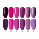 Beautilux Nagel-Gel-Polnisch-Installationssatz-violette purpurrote Lavendel-Farben-UV-LED-Gele stellten halbdauerhaften Nagellack-Lack 10ml 6pcs/lot ein