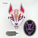 Anime Expro Decor Japanische Fuchsmaske Neon Led Licht Cosplay Maske Halloween Party Rave Led Maske Tanz DJ Zahltag Kostüm Requisiten