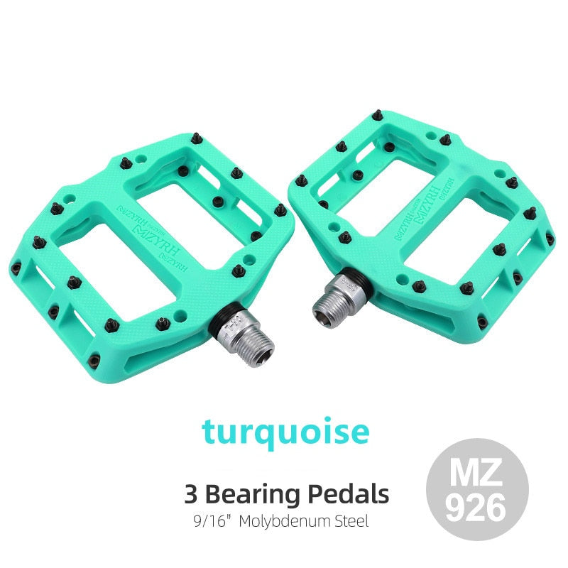 MZYRH Ultralight Seal Bearings Bicycle Bike Pedals Cycling Nylon Road bmx Mtb Pedals Flat Platform Bicycle Parts Accessories