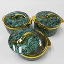 3 Teile/Set 1,5/2/2,5 Liter Marmorgrün Edelstahl Speisenwärmer Behälter Lunchbox Frische Erhaltung Tragbare Aufbewahrung