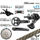 SHIMANO DEORE M5100 11-fach Schaltgruppe Schaltwerk Schaltwerk Kurbelgarnitur Tretlager und Halterung Kassette 11–50 Zähne KMC X11 Kette Original