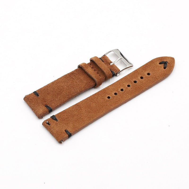 Retro Camouflage Suede Leather Watch Band Strap 18mm 20mm 22mm 24mm for Men Women Watch Belt Accessories Wrist Watch Bracelet