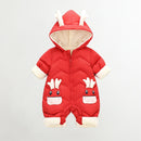 OLEKID 2022 Baby Winter Schneeanzug Plus Samt Dicker Baby Jungen Overall 0-2 Jahre Neugeborener Strampler Baby Mädchen Overalls Kleinkind Mantel