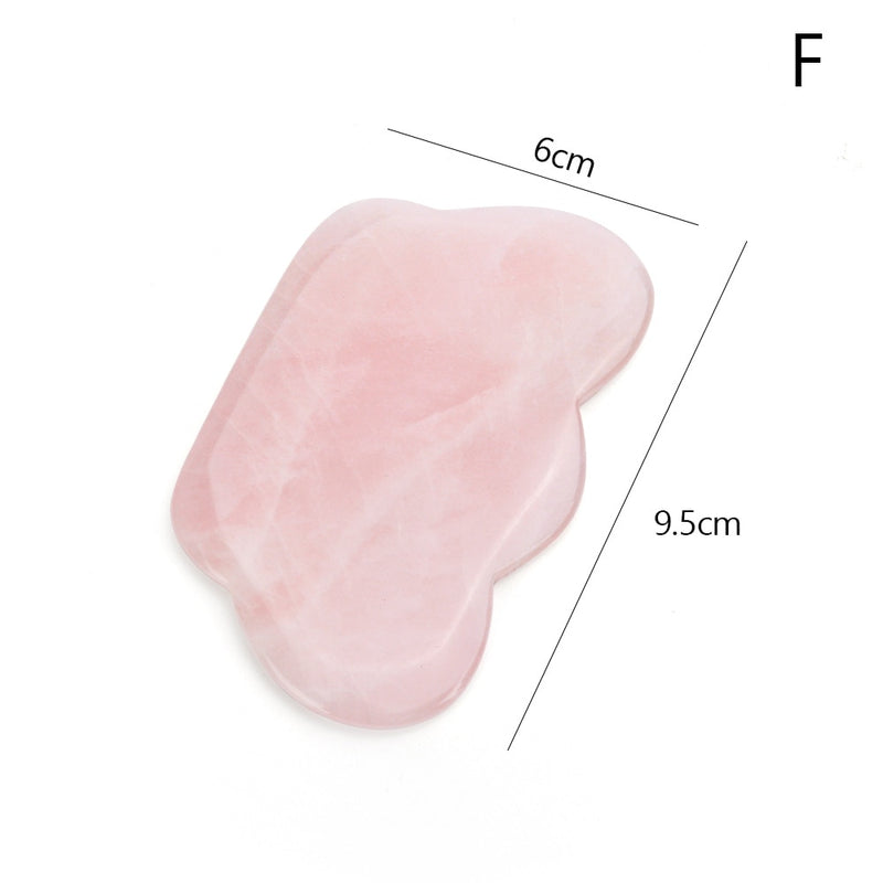 Natural Rose Quartz Jade Gua sha Stone Board Massage Gua Sha Scrapers Board Plate Jade Face Massage Tool For Face Neck Back Body