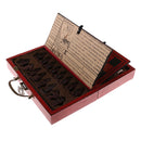 Hölzernes antikes chinesisches Schachfiguren-Set Brettspiel Familie Freizeitspielzeug Chinesisches Schach Eltern-Kind-Geschenk Sammlerstücke