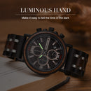 BOBO BIRD Wooden Watch Men Wristwatches Date Show Luminous Hand Chronograph Timepiece relogio masculino with Gift Box