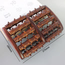 Hölzerne Fußmassagerolle Großes fünfreihiges Holzfußmassagegerät Stimulierende Akupunkturpunktfüße Plantarfasziitis-Rolle Reflexzonenmassage