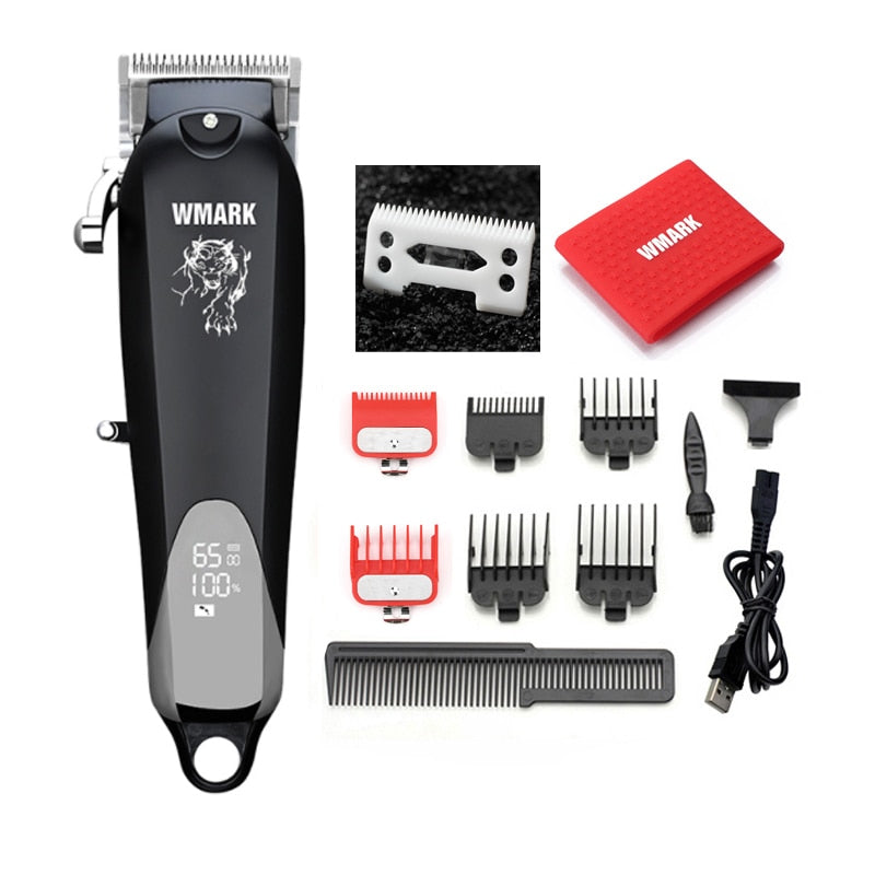 Cortadora mágica WMARK NG-103plus 103B, cortadora de cabello profesional con hoja de decoloración, máquina para cortar cabello con dientes escalonados