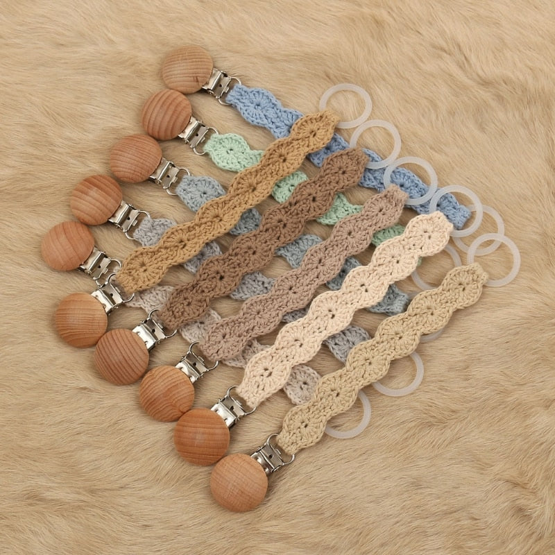 Pacifier Chain Strap Teether Nipple Holder Soother Belt Cotton Linen Baby Pacifier Chain Clip Newborn Toddler Dummy Nursing Care