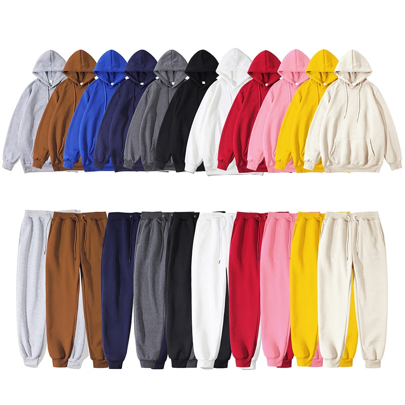 Hoodies Hosenanzug für Mädchen Jungen Einfarbig Sweatshirt Anzug Kinder Herbst Winter Kleidung Herren Hoodie + Hosen Sets