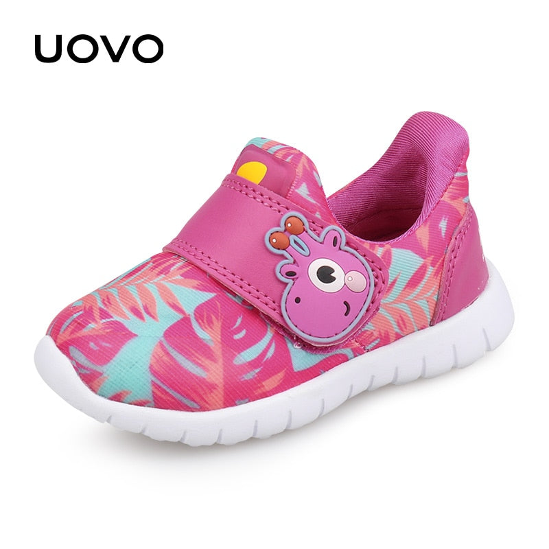 UOVO Baby Toddler Casual Shoes Boys Girls Spring Breathable Little Kids Footwear Hook-And-Loop Size