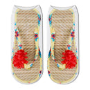 Lustige 3D-Hausschuhe bedruckte niedrige Knöchel-Baumwollsocken Mode Harajuku weiche kurze Socken süße glückliche Bootssocken für Frauen