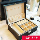 PU Leather Jewelry Storage Display Portable European-Style Multi-Function Packaging Box  With Drawer Winter Gift