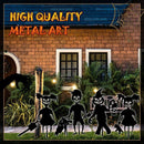 Zezzo® Halloween, süße Geister-Zombies-Metallkunst, stehende Silhouette für Garten, Hof, Haufen, Außenskulptur, kleiner Teufel, Heimdekoration