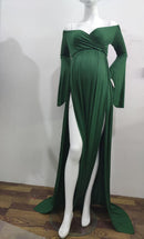 Umstandskleider für Fotoshootings Sexy schulterfreie Kleider mit Puffärmeln für schwangere Frauen Maxi langes Schwangerschaftsfotografiekleid