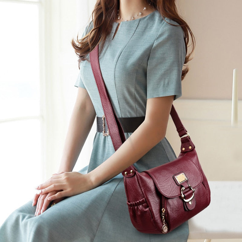 Ladies Luxury Brand Handbags Sac A Main Crossbody Bags for Women 2022 Leather Shoulder Bags Female Messenger Bag Soft Flap Bag