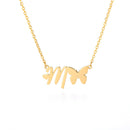 Collar con inicial de mariposa para mujer, cadena de oro de acero inoxidable, collar con letra AZ, colgante, bisutería para mujer, regalo de joyería Bohemia 2020