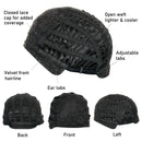 Short Bobo Wig for Black Women Girl Synthetic Wigs Black and Green Red Wig For Cosplay Party Daily Use Heat Resistant Fiber