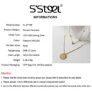 S'STEEL Halskette aus Sterlingsilber 925 für Damen, rund, Anhänger, Perlen, Kette, geschichtet, Choker, Colgantes Mujer Moda, edles Schmuckgeschenk