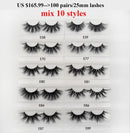 30/40/100/Paar Visofreie Nerzwimpern mit Tablett ohne Box Handgemachte natürliche falsche Wimpern Full Strip Lashes Wiederverwendbare lange Wimpern