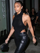 Sisterlinda gestricktes Kammgarn Y2K Tanktop Damenmode unregelmäßige Form ausgeschnitten wilde schlanke Activewear Weste ärmellose Lady Outfits